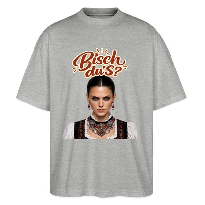 Schwarzwaldstolz – Sie weiß, wer sie isch | Stanley/Stella Oversized Unisex Bio T-Shirt Blaster - Grau meliert