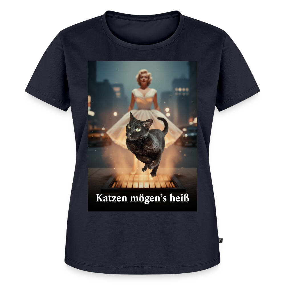 Katzen mögen’s heiß | Frauen Premium T-Shirt - Navy