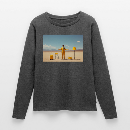 Alles im Griff (theoretisch) | Frauen Premium Bio Langarmshirt - Anthrazit meliert