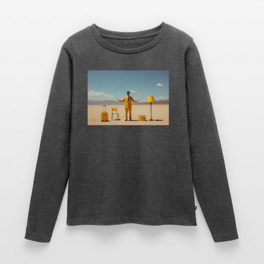 Alles im Griff (theoretisch) | Frauen Premium Bio Langarmshirt - Anthrazit meliert