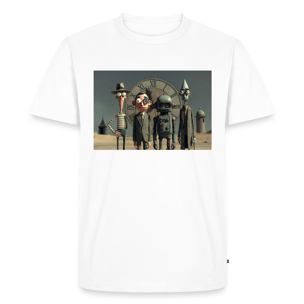 Pünktlich zu spät – Die seltsame Gesellschaft | Männer Premium T-Shirt - Weiß