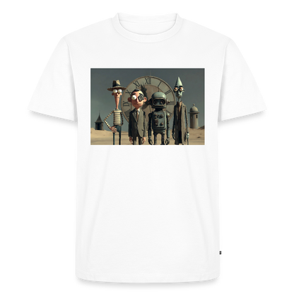 Pünktlich zu spät – Die seltsame Gesellschaft | Männer Premium T-Shirt - Weiß