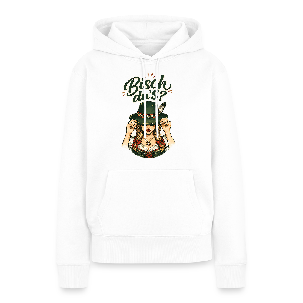 Bisch du’s? – Der Blick sagt alles | Frauen Premium Hoodie - Weiß