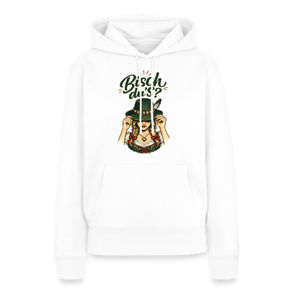 Bisch du’s? – Der Blick sagt alles | Frauen Premium Hoodie - Weiß
