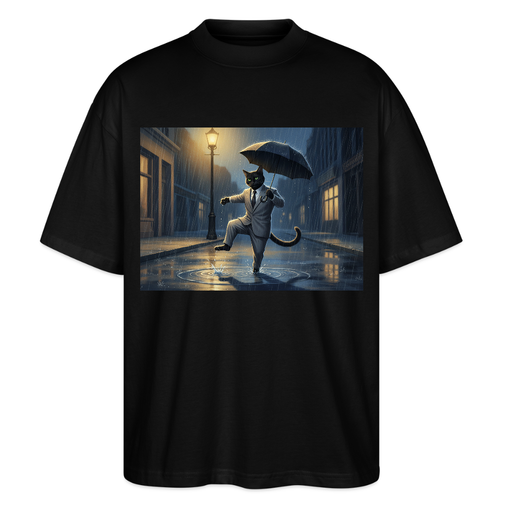 Krümel tanzt im Regen | Stanley/Stella Oversized Unisex Bio T-Shirt Blaster - Schwarz