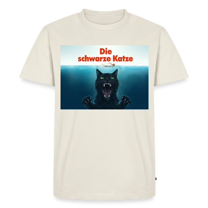 Die schwarze Katze – Krümel taucht auf | Männer Premium T-Shirt - Naturweiß