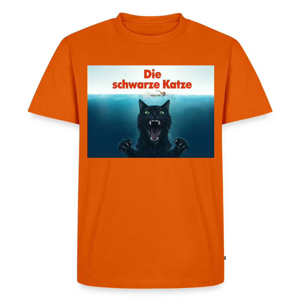 Die schwarze Katze – Krümel taucht auf | Männer Premium T-Shirt - Orange 