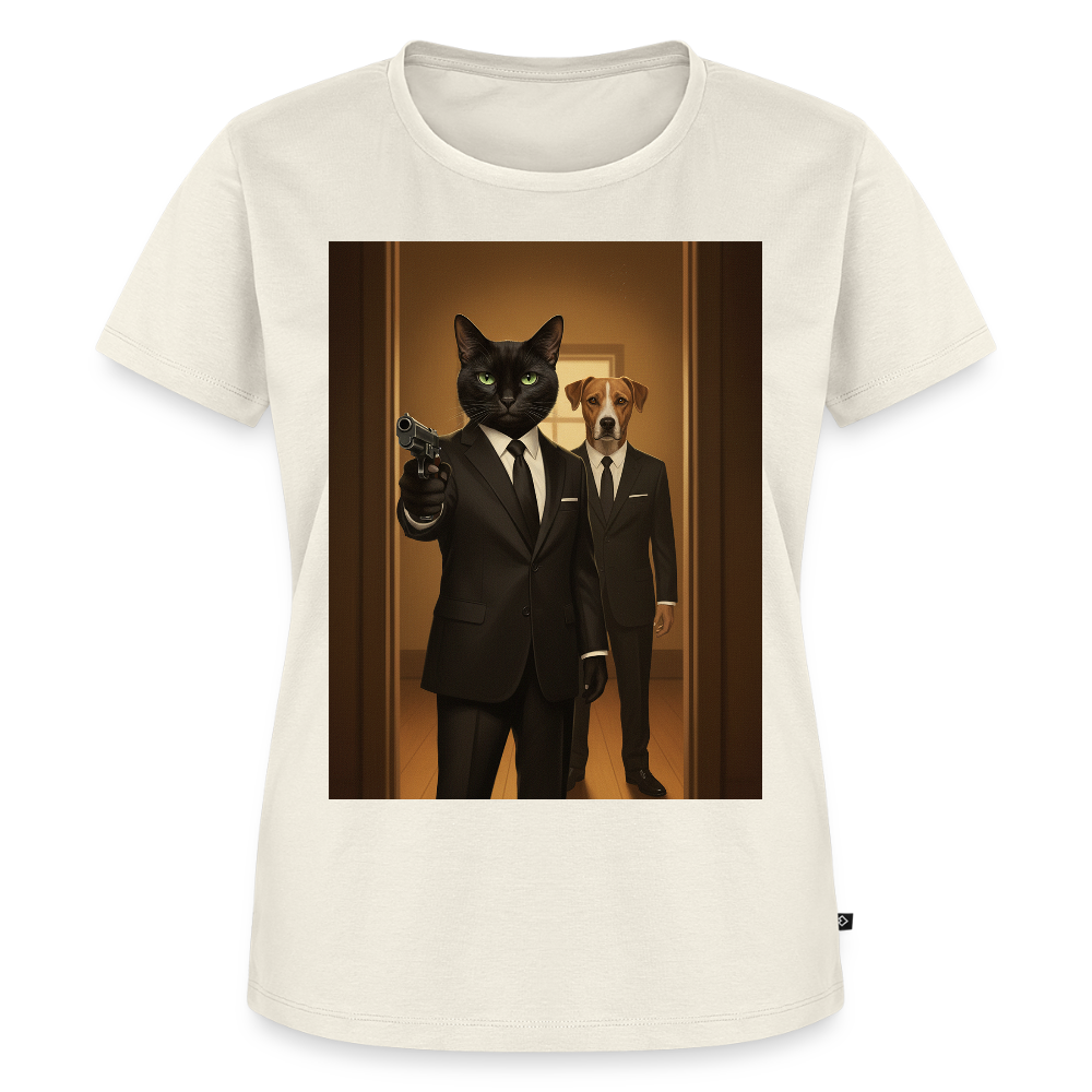 Krümel – Say Meow Again | Frauen Premium T-Shirt - Naturweiß