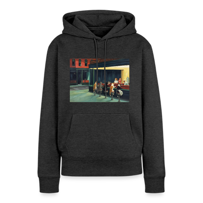 Wenn Hopper Katzen gemalt hätte | Frauen Premium Hoodie - Anthrazit meliert