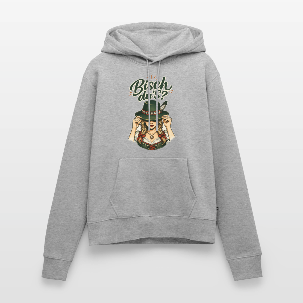 Bisch du’s? – Der Blick sagt alles | Frauen Premium Hoodie - Grau meliert