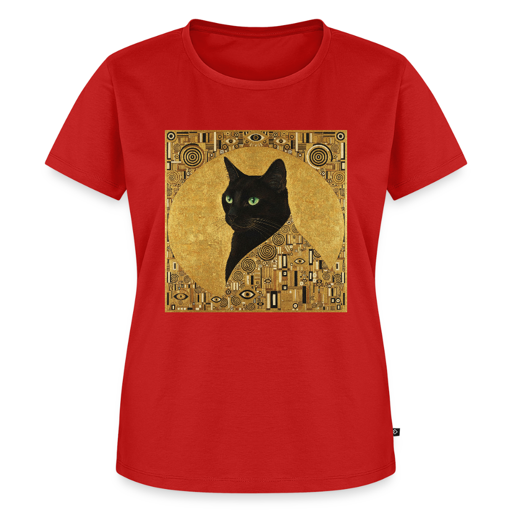 Adele… aber sie schnurrt – Goldene Katze à la Klimt | Frauen Premium T-Shirt - Rot