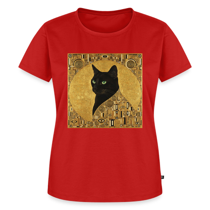 Adele… aber sie schnurrt – Goldene Katze à la Klimt | Frauen Premium T-Shirt - Rot