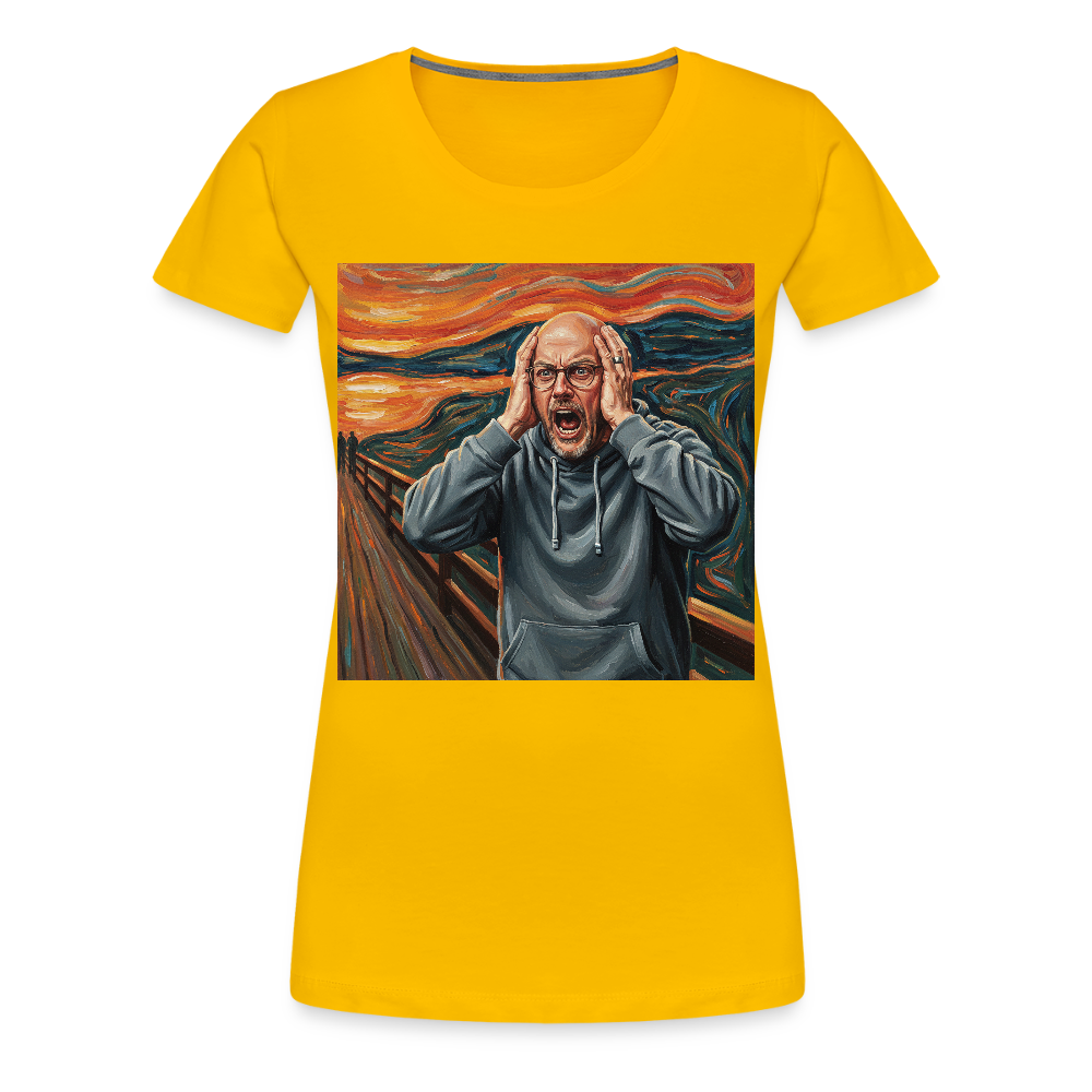 Der Schrei… wenn es wirklich reicht | Frauen Premium T-Shirt - Sonnengelb