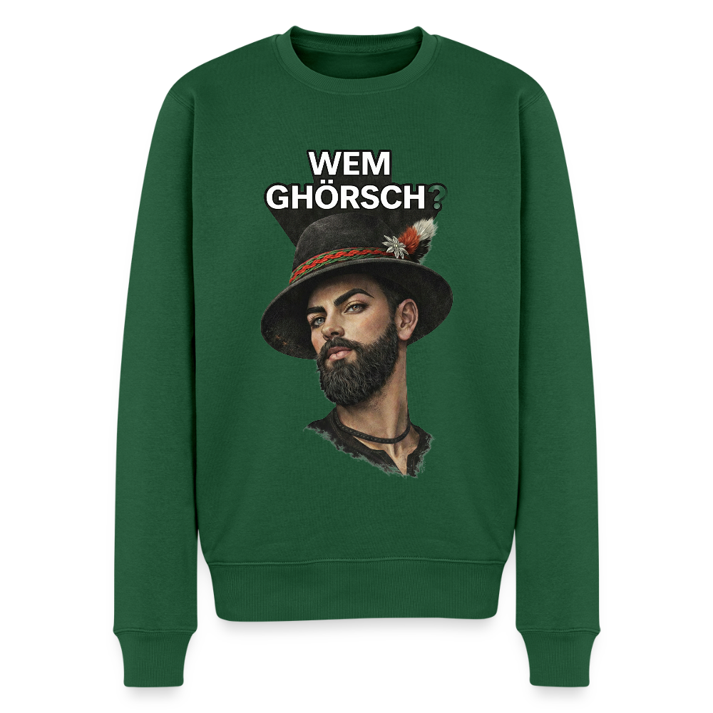 Wem ghörsch? – Alemannische Klärung |  Männer Premium Pullover - Flaschengrün