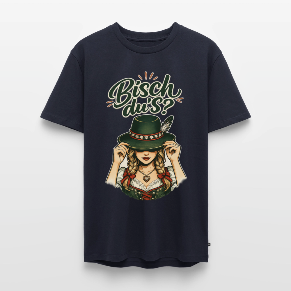 Bisch du’s? – Der Blick sagt alles | Männer Premium T-Shirt - Navy