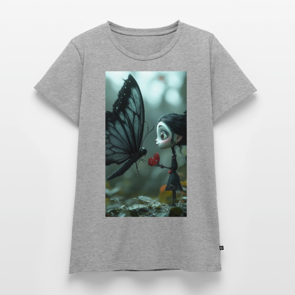 Mut für einen Moment | Frauen Premium T-Shirt - Grau meliert