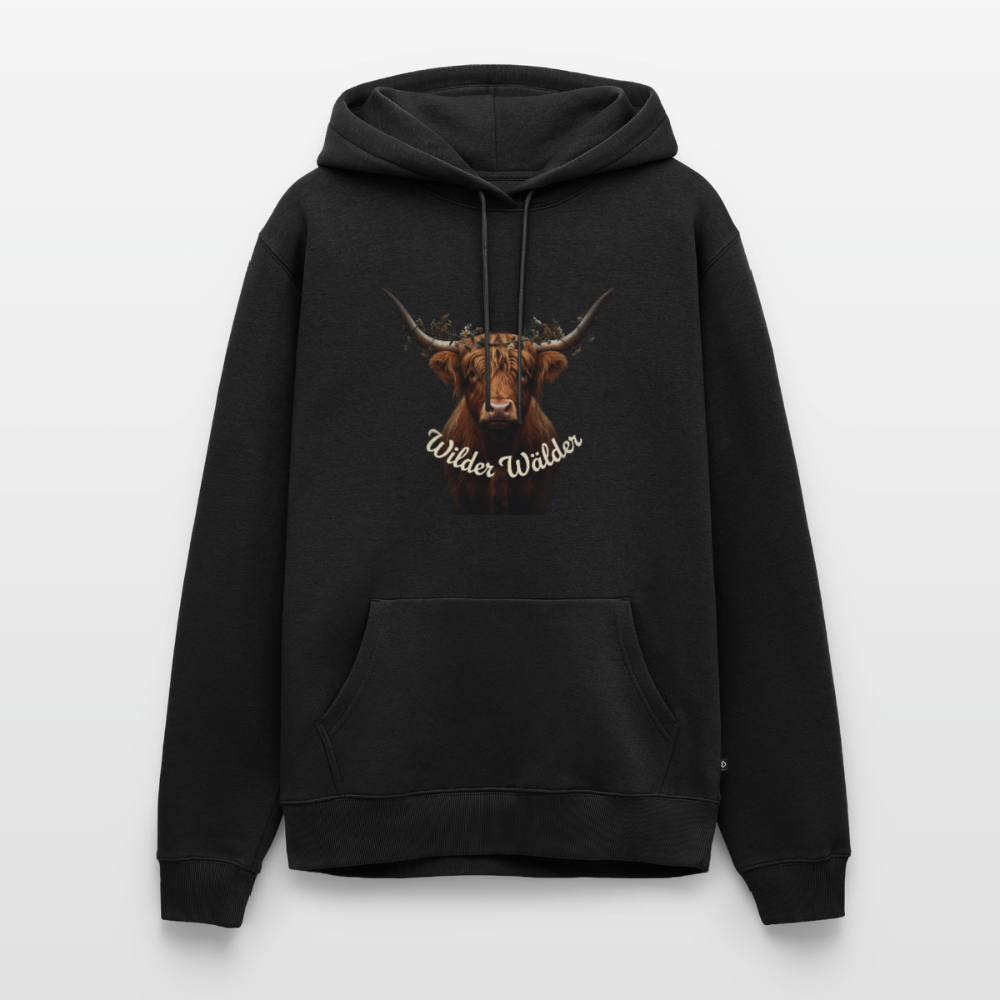 Wilder Wälder – Schwarzwald Highland Rind | Männer Premium Hoodie - Schwarz