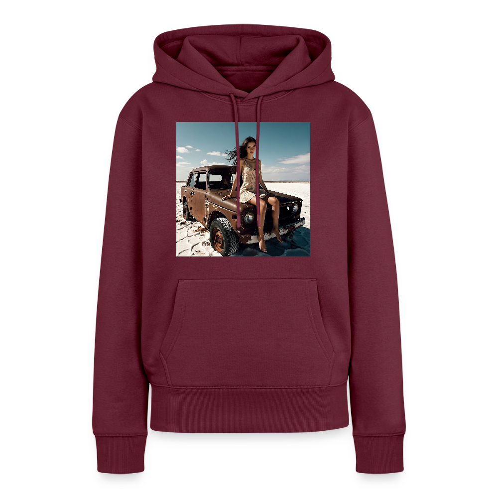 Warten auf irgendwas | Frauen Premium Hoodie - Burgunderrot