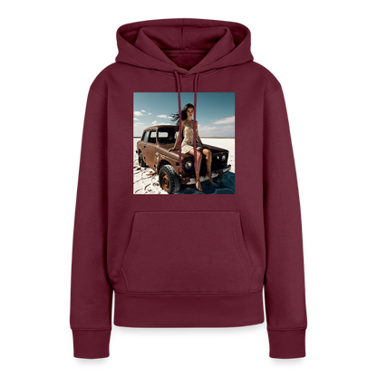 Warten auf irgendwas | Frauen Premium Hoodie - Burgunderrot