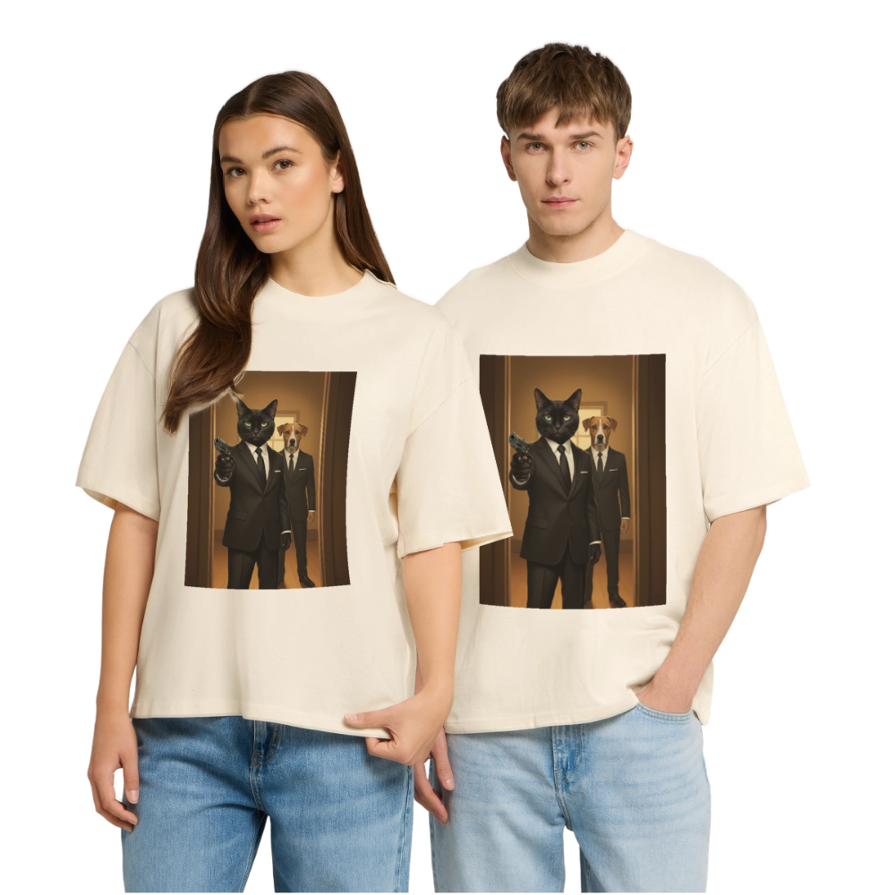 Krümel – Say Meow Again | Stanley/Stella Oversized Unisex Bio T-Shirt Blaster - Natur