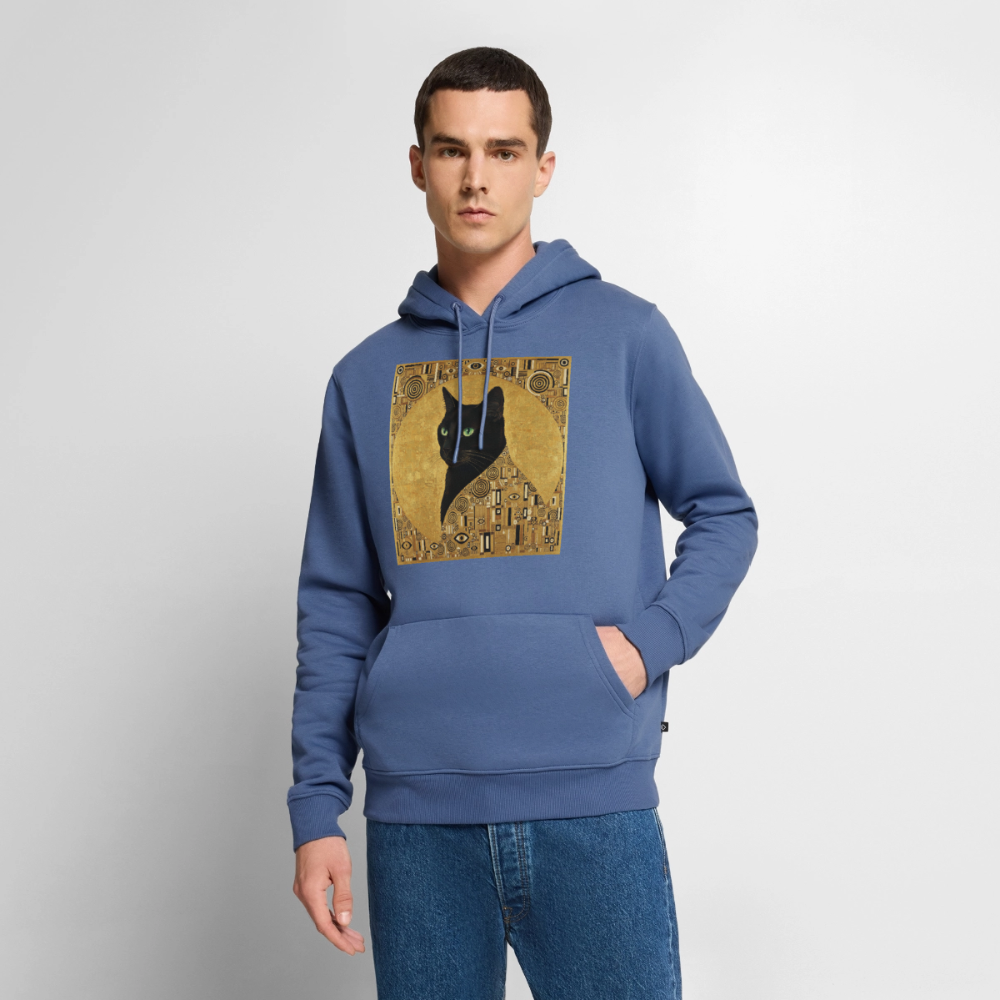 Adele… aber sie schnurrt – Goldene Katze à la Klimt | Männer Premium Hoodie - Taubenblau