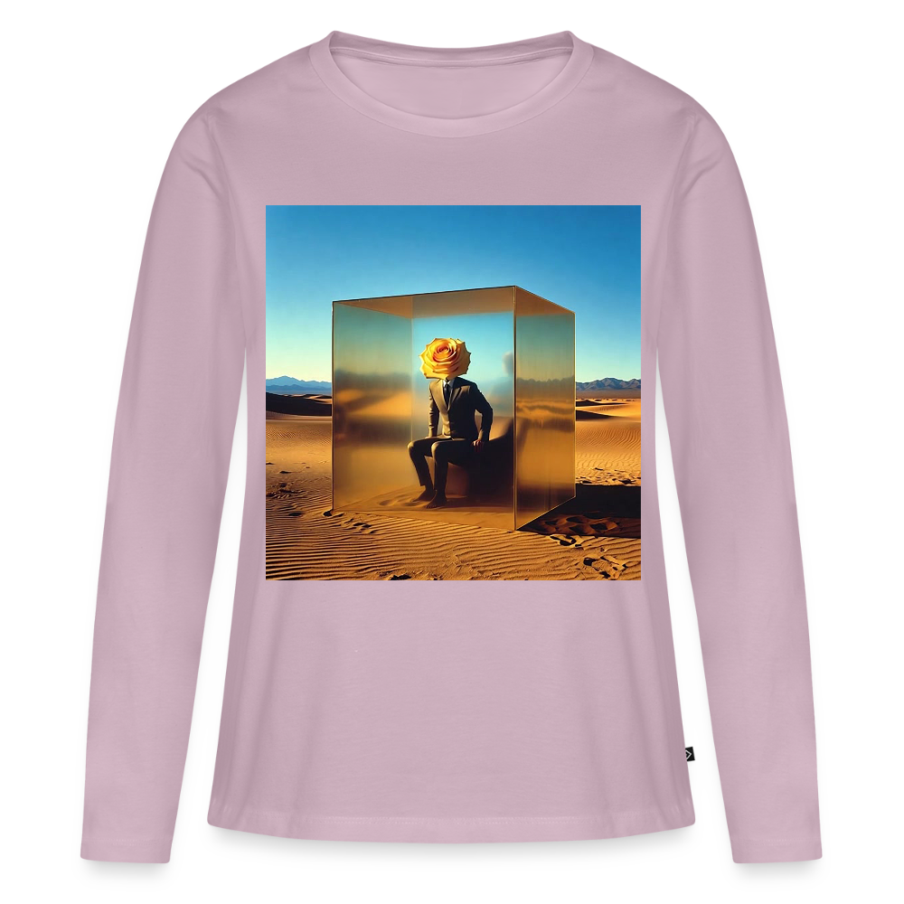 Gefühle unter Glas | Frauen Premium Bio Langarmshirt - Altrosa