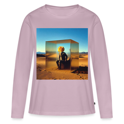 Gefühle unter Glas | Frauen Premium Bio Langarmshirt - Altrosa