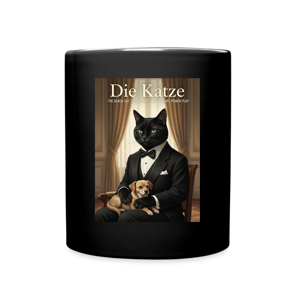 Die Katze – Krümel regelt das | Tasse einfarbig - Schwarz