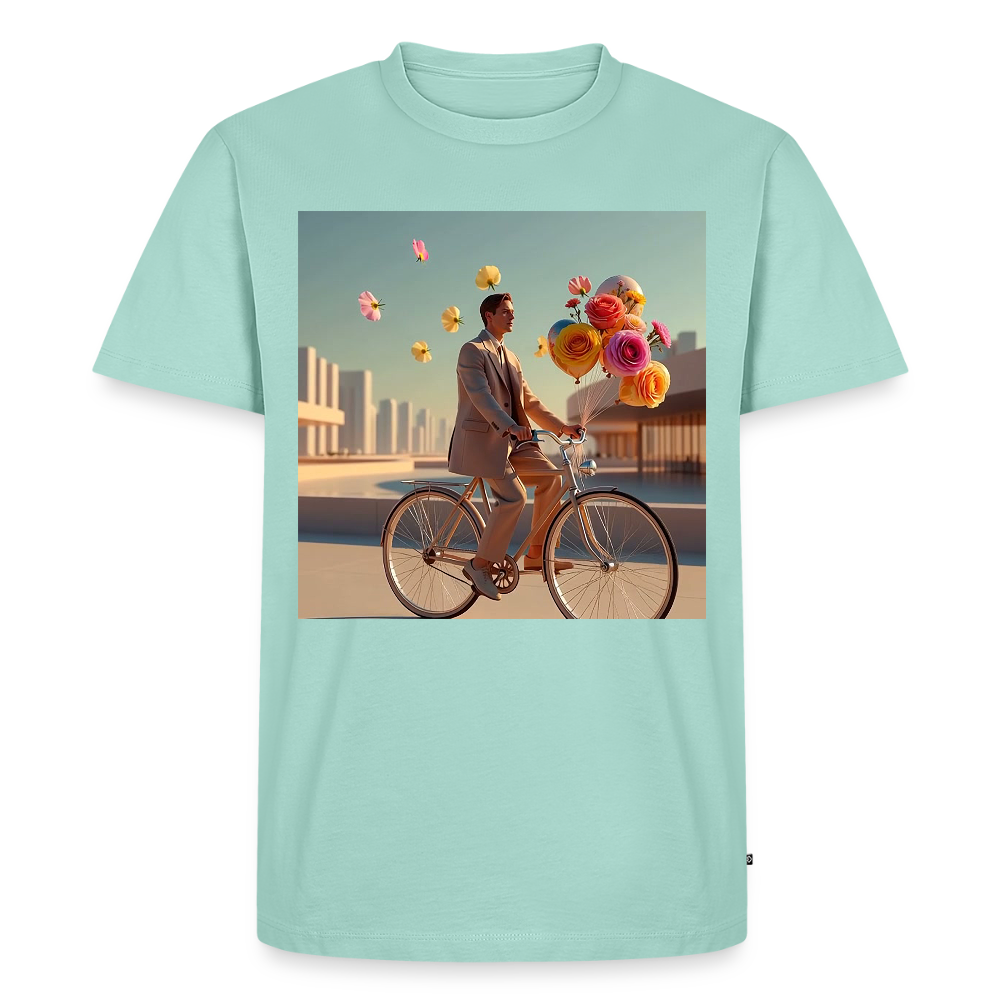 Fahrt ins Ungewisse (mit Blumen) | Männer Premium T-Shirt - Mint 