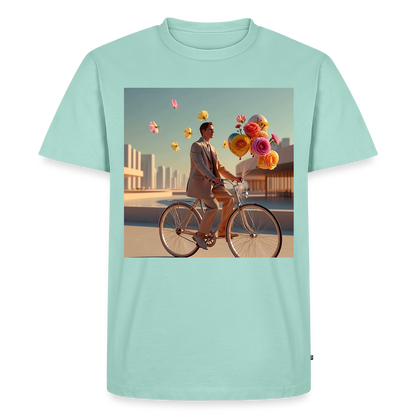 Fahrt ins Ungewisse (mit Blumen) | Männer Premium T-Shirt - Mint 