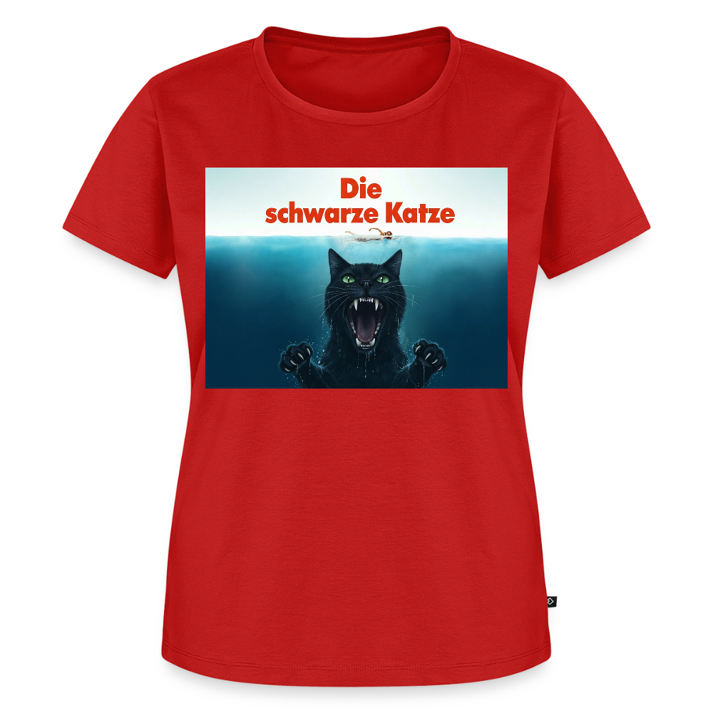 Die schwarze Katze – Krümel taucht auf | Frauen Premium T-Shirt - Rot