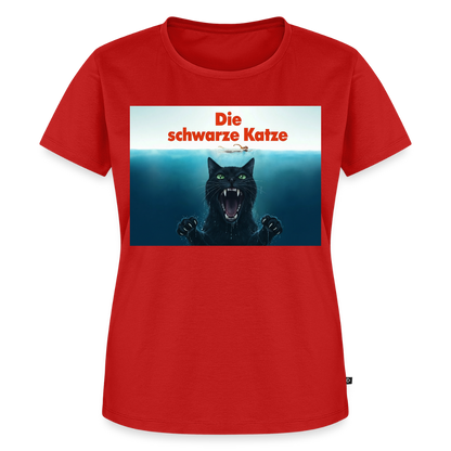 Die schwarze Katze – Krümel taucht auf | Frauen Premium T-Shirt - Rot