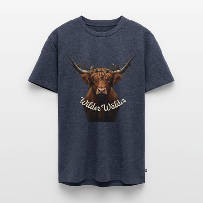 Wilder Wälder – Schwarzwald Highland Rind | Männer Premium T-Shirt - Jeansblau 
