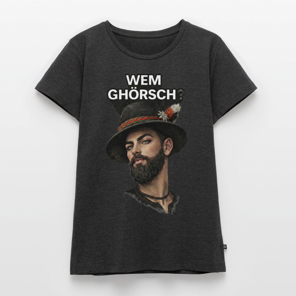 Wem ghörsch? – Alemannische Klärung | Frauen Premium T-Shirt - Anthrazit meliert