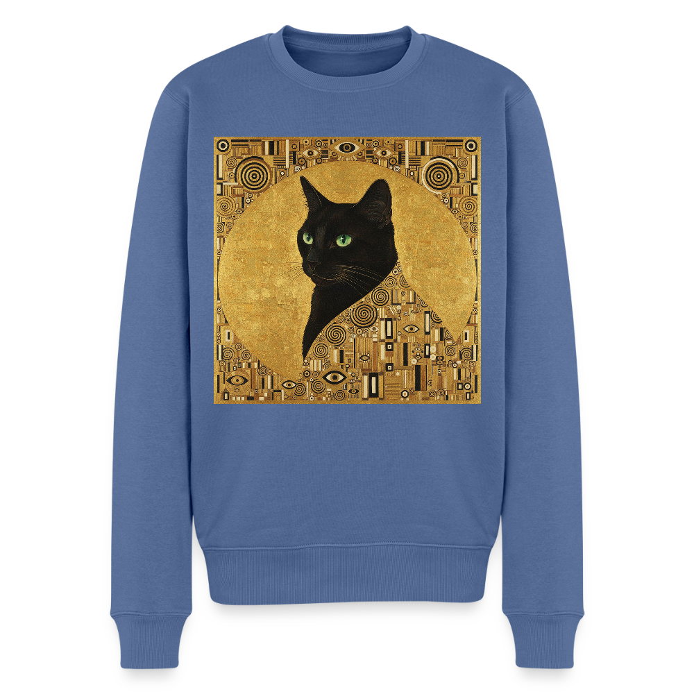 Adele… aber sie schnurrt – Goldene Katze à la Klimt |  Männer Premium Pullover - Taubenblau