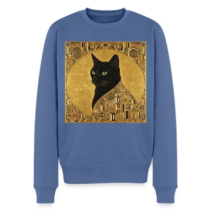 Adele… aber sie schnurrt – Goldene Katze à la Klimt |  Männer Premium Pullover - Taubenblau