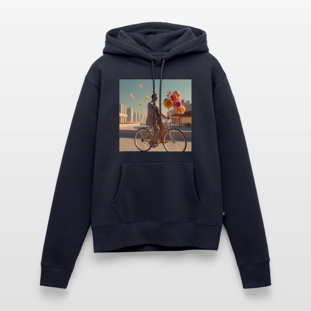 Fahrt ins Ungewisse (mit Blumen) | Frauen Premium Hoodie - Navy
