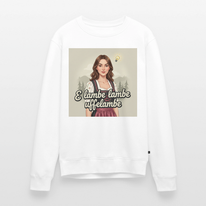 E Lambe, lambe, uffelambe – Alemannischer Geistesblitz |  Männer Premium Pullover - Weiß
