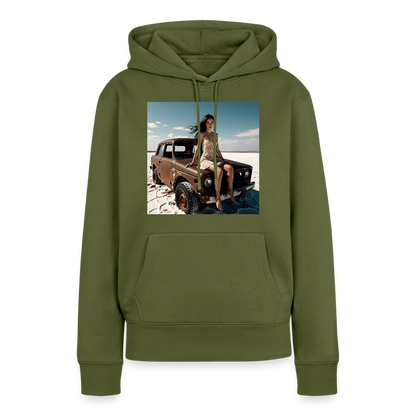 Warten auf irgendwas | Frauen Premium Hoodie - Khaki