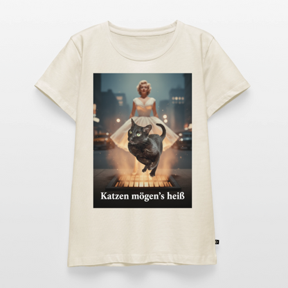 Katzen mögen’s heiß | Frauen Premium T-Shirt - Naturweiß