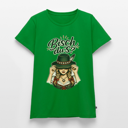 Bisch du’s? – Der Blick sagt alles | Frauen Premium T-Shirt - Grün