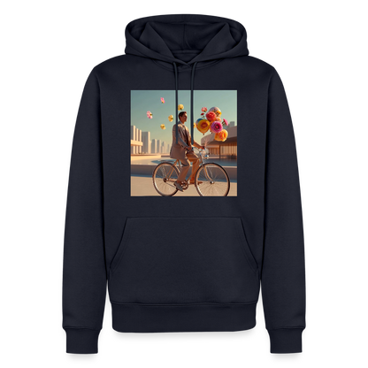 Fahrt ins Ungewisse (mit Blumen) | Männer Premium Hoodie - Navy