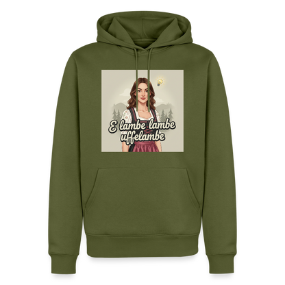 E Lambe, lambe, uffelambe – Alemannischer Geistesblitz | Männer Premium Hoodie - Khaki