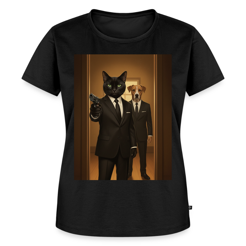 Krümel – Say Meow Again | Frauen Premium T-Shirt - Schwarz