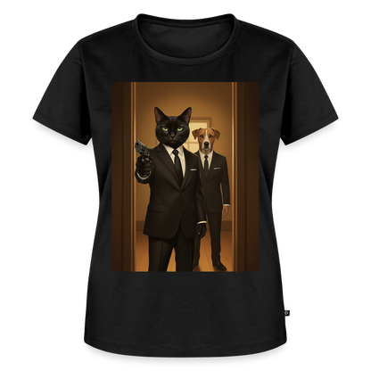 Krümel – Say Meow Again | Frauen Premium T-Shirt - Schwarz