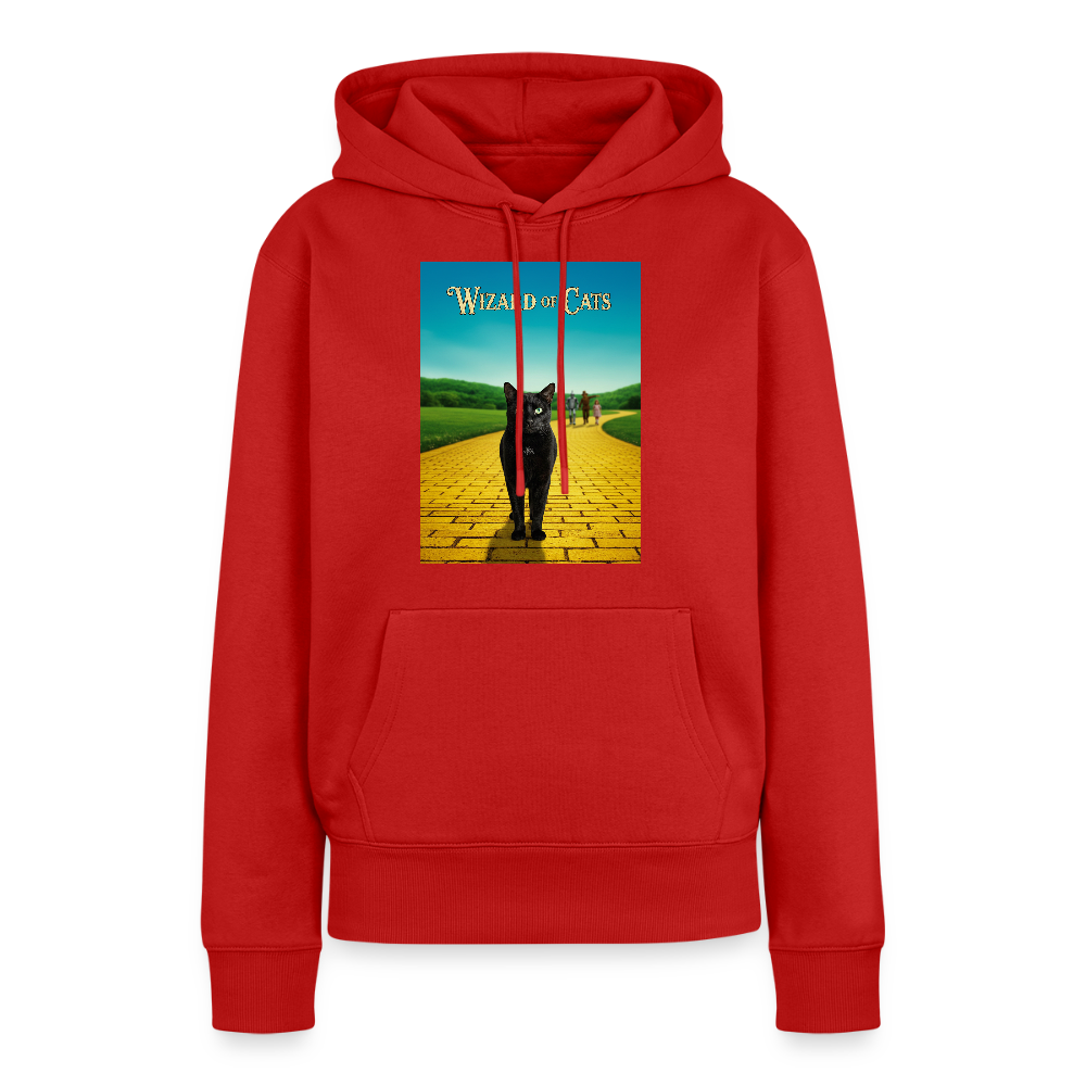 Wizard of Cats – Der gelbe Weg gehört Krümel | Frauen Premium Hoodie - Rot