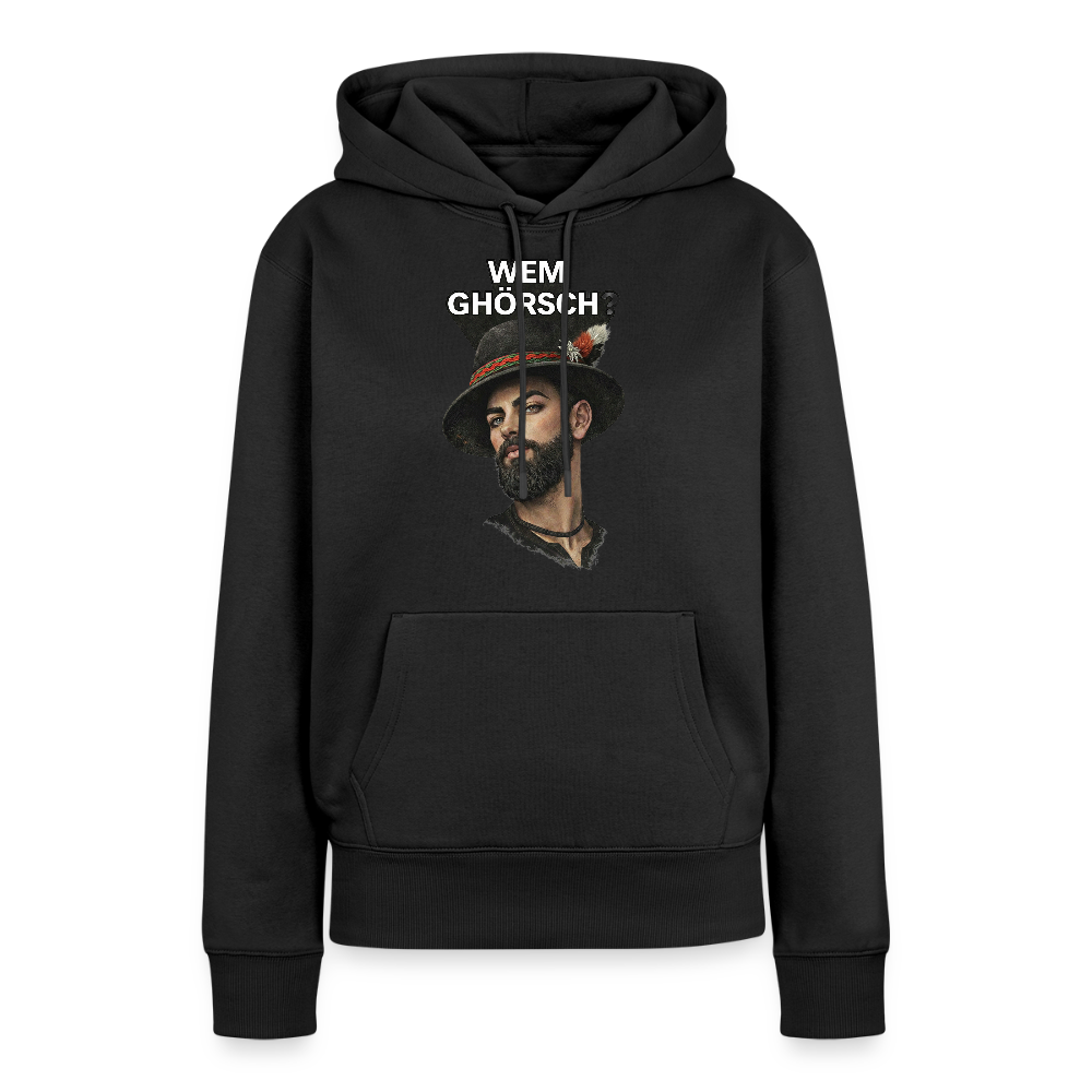 Wem ghörsch? – Alemannische Klärung | Frauen Premium Hoodie - Schwarz