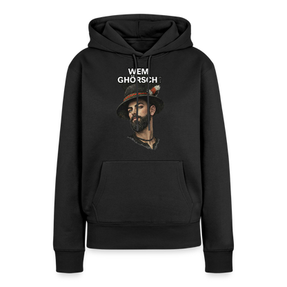 Wem ghörsch? – Alemannische Klärung | Frauen Premium Hoodie - Schwarz