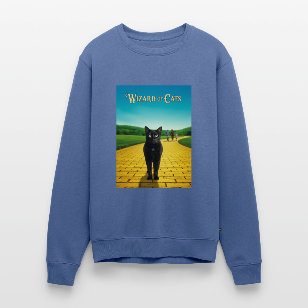 Wizard of Cats – Der gelbe Weg gehört Krümel |  Männer Premium Pullover - Taubenblau