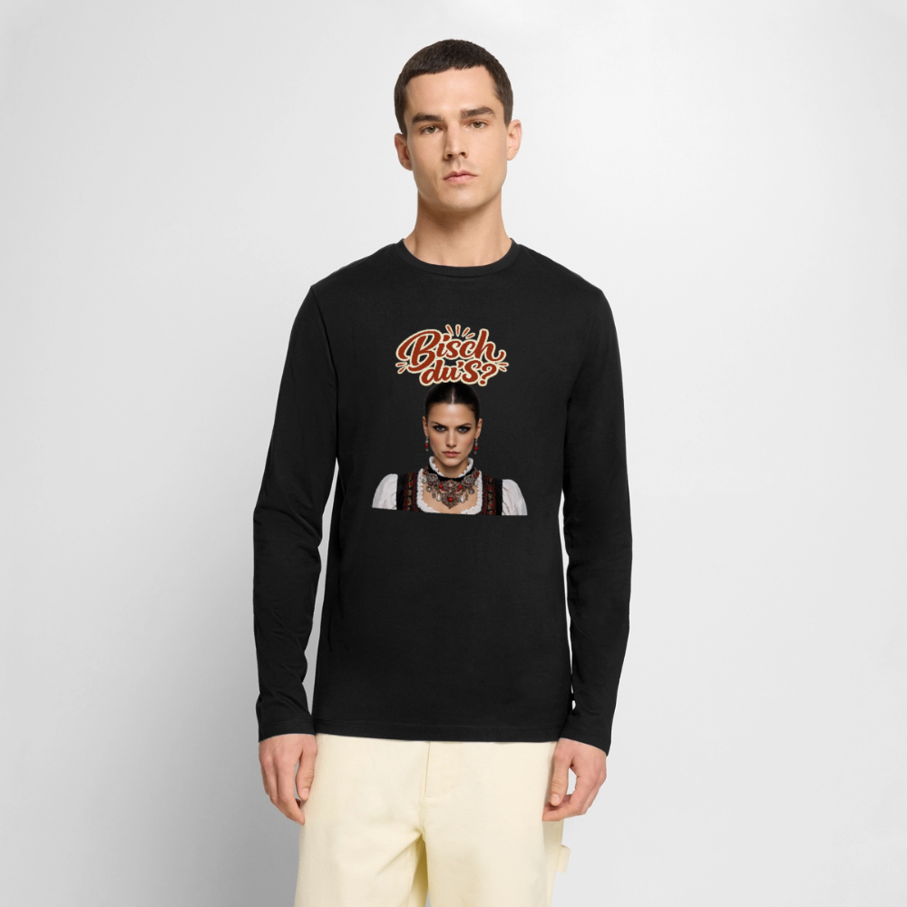 Schwarzwaldstolz – Sie weiß, wer sie isch | Männer Premium Bio Langarmshirt - Schwarz